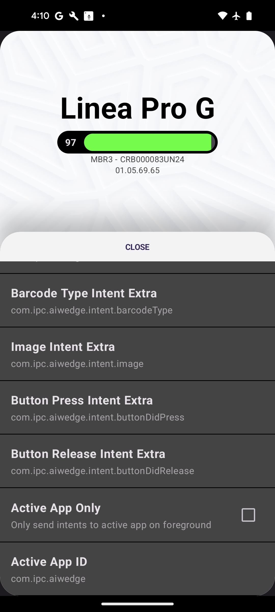 Intent Mode options continue