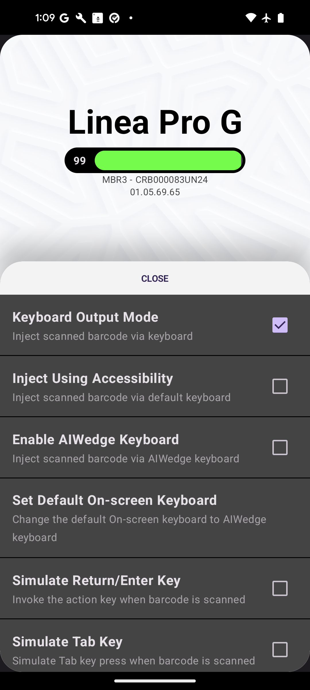 Keyboard Mode options